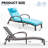 Patio Outdoor Lounge Chairs Set Of 2,Adjustable 5-Position Outdoor Chaise Lounge With Armrests & Wheels For Poolside, Backyard, Deck-840914564-840914618