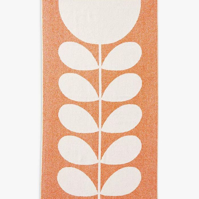 Cut Stem Moss/Charcoal 100X150Cm Bath Sheet, 70cm x 125cm, Orange