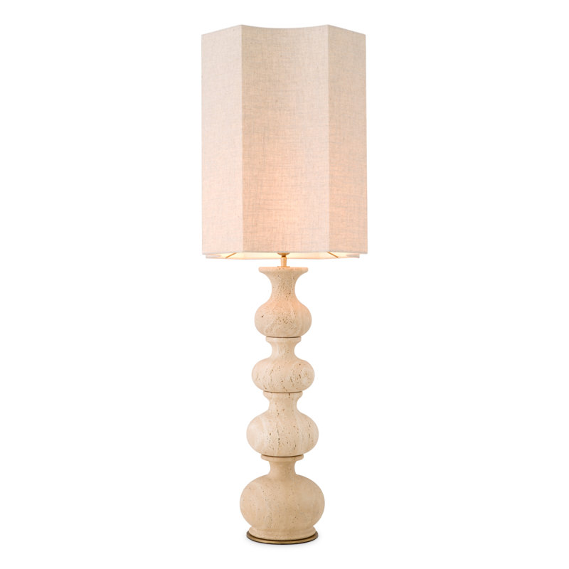 Table Lamp Mabel Travertine Excl Shade