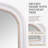 Beaded Arched White Wood Full Length Mirror