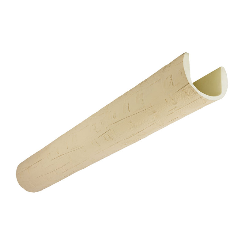 Poutre à bûches héritage Heritage Timber Santa Fe, ronde, l 8 po x H 6 po x L 240 po, Apprêt brun clair, Taillé à la main