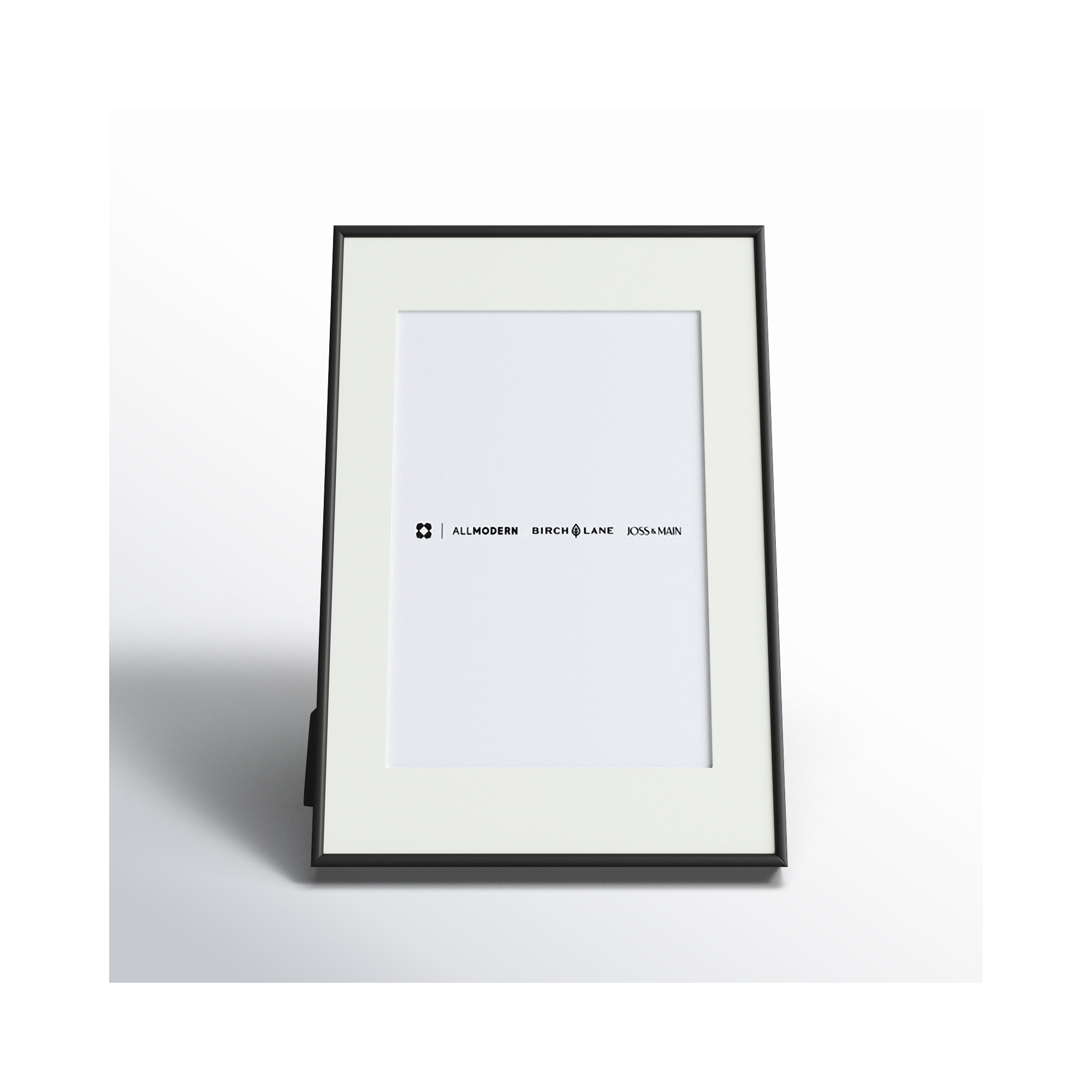 Feronia Metal Picture Frame with Mat, Black, 8" x 10"