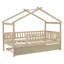 Lit simple en bois avec lit gigogne escamotable, cadre de lit pour enfants Montessori Natural-1427129166-1427129171