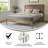Eymen Modern Solid Wood Platform Bed with Wooden Slats and Headboard-87920009-87920011