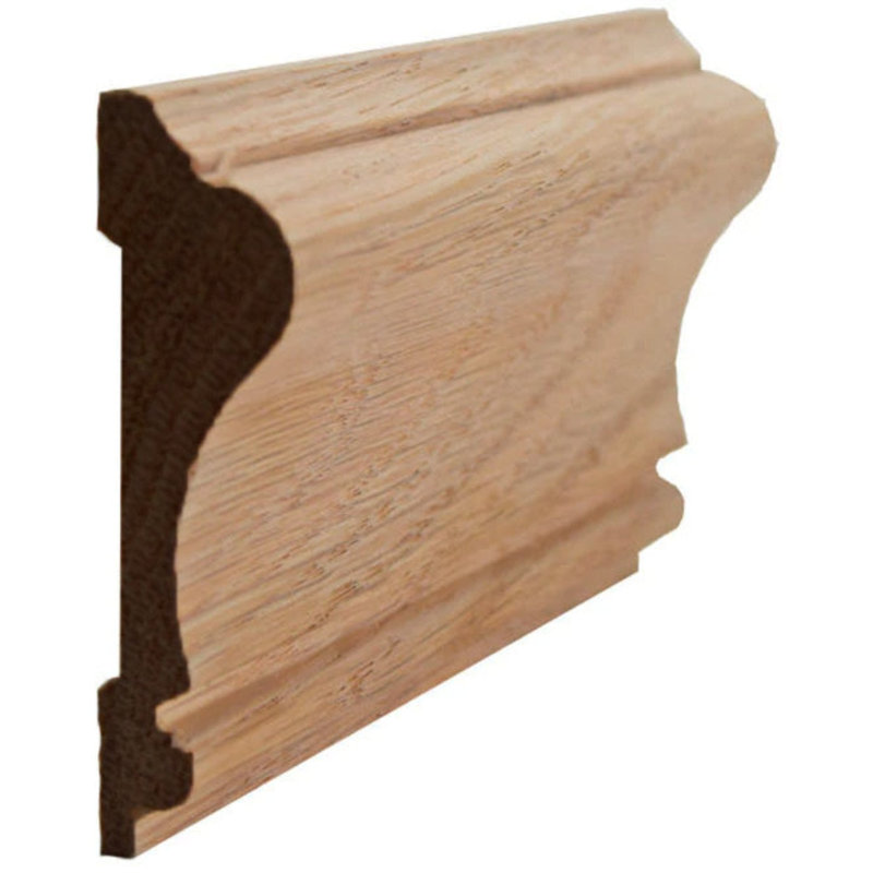 Rail de chaise colonial EWCH11 de 2 3/4 po de hauteur x 3/4 po de moulure. Sans finition, Chêne rouge