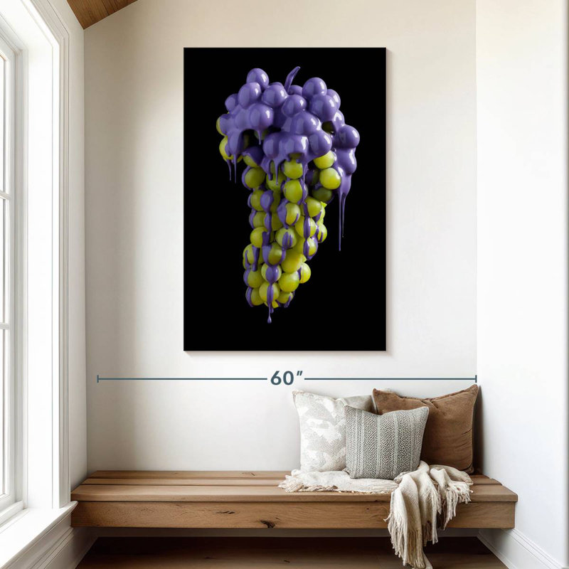 Yarlin Grapes Dripping Purple, 48" H x 32" W