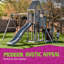 Jack & June Haven II Cedar Swingset with Swings, Slides, and Accessories – Backyard Outdoor Playground Equipment – 100% Cedar Wood – Multiple Playset Configurations for Kids of All Ages