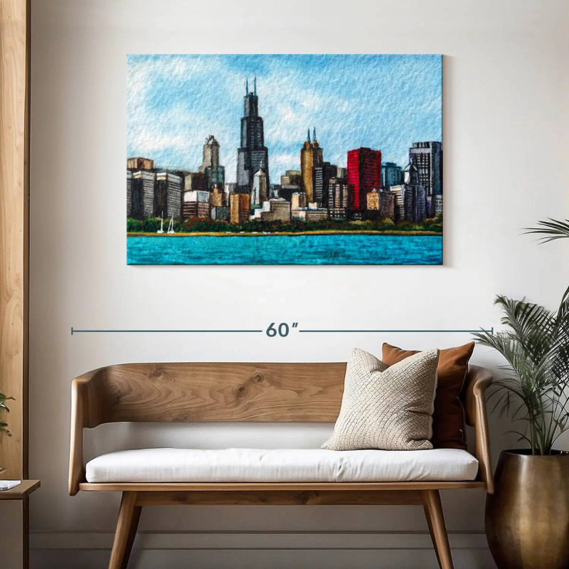 Horizon de Sirci à Chicago, H 30 po x l 45 po