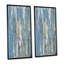 «Gray and Blue Abstract Art», ensemble de 2 peintures sur toiles-1537986536-1537986539