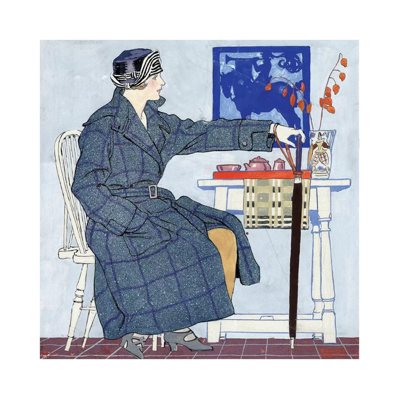 Ad: Clothing, C1915 by Edward Penfield - Wrapped Canvas Painting, 30.48 cm H x 30.48 cm W