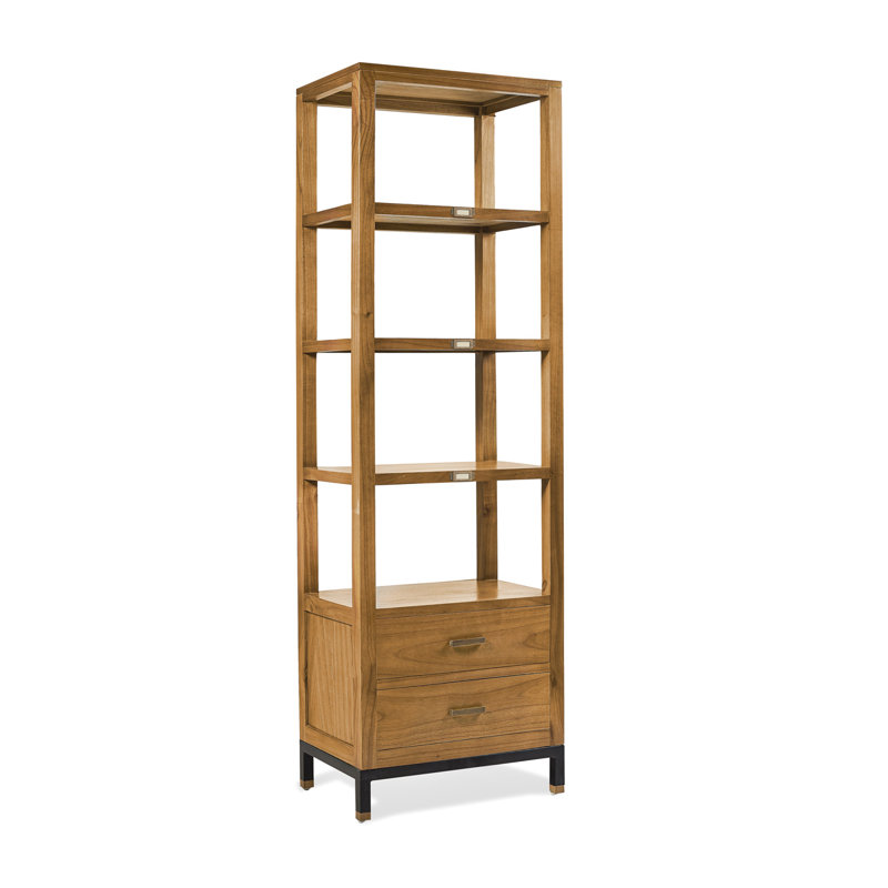 Madhu 190 cm H x 60 cm W Solid Wood Etagere Bookcase