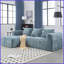 Canapé modulaire en L modulaire en chenille moderne - 98,42 po avec méridienne, poches latérales et amp; Pas d'assemblage pour le salon-2135395947