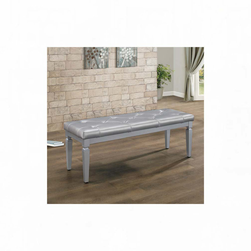 Banc de salle à manger rembourré en similicuir à hauteur de comptoir