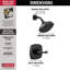 Ensemble de robinet de douche à fonction unique Stryke 14, ensemble de garniture de valve de douche H2Okinetic-38821076