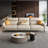 Khaki Genuine Leather Modular Sofa