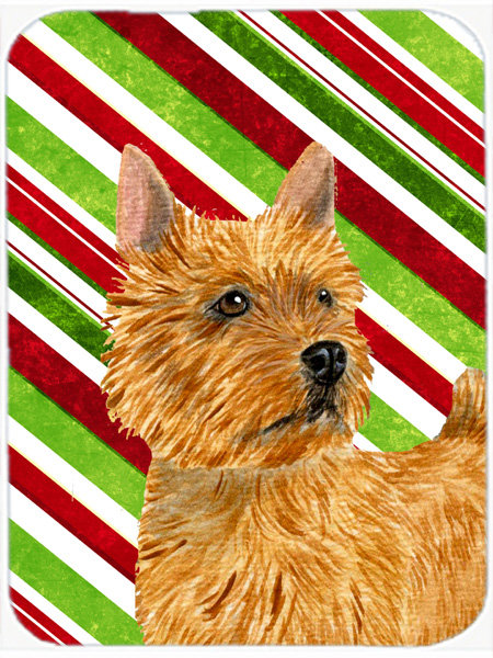 Planche à découper en verre de noël east urban home norwich terrier
