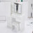 37" Middle Size Left Bedside Cabinet Vanity Table + Cushioned Stool, Large Sliding, Touch Control, Tri-Color Switching, Brightness Adjust LED Mirror, High Capacity Storage, Suitable For Middle Space-961549898