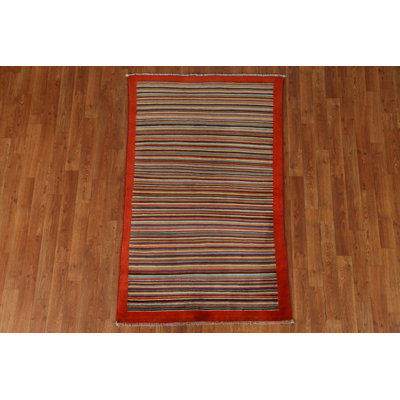 One-of-a-Kind 3'0'' X 4'11'' New Age Wool Area Rug in Red