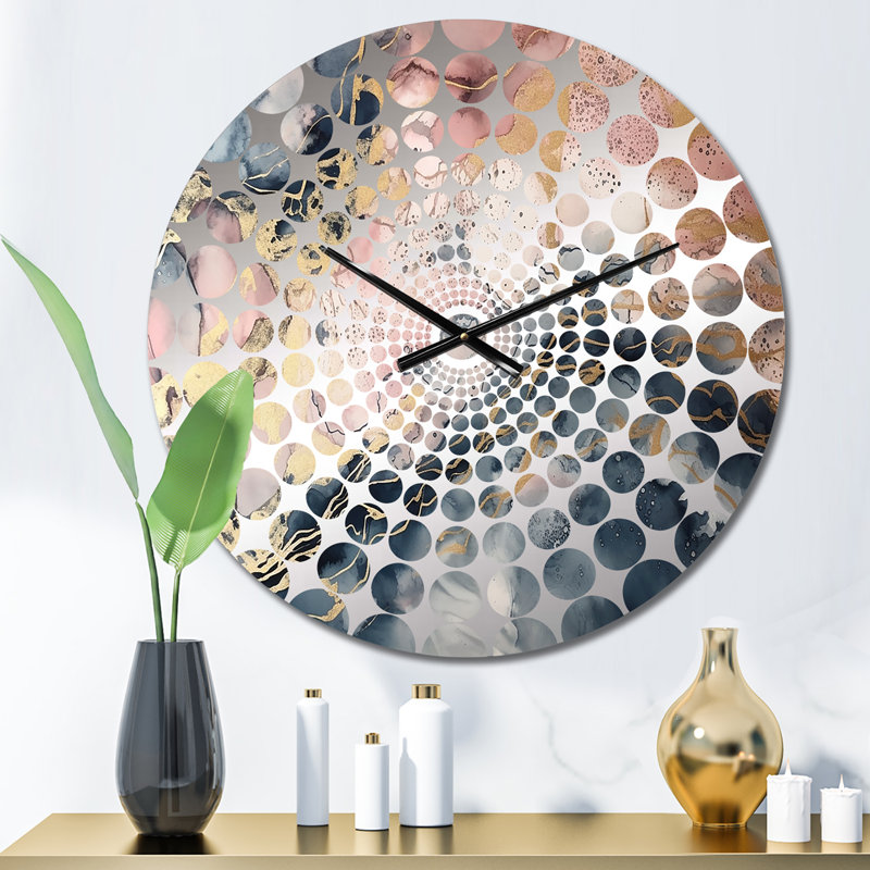 Horloge murale en marbre abstraite Beron, Petit