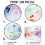 «Vibrant Splash of Watercolor Ink I», art mural abstrait en métal, impression abstraite à l'encre liquide-965860246