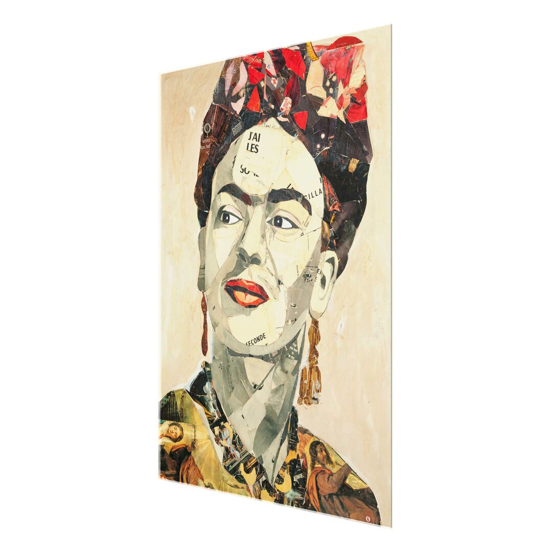 Glasbild Collage Nr. 2 von Frida Kahlo