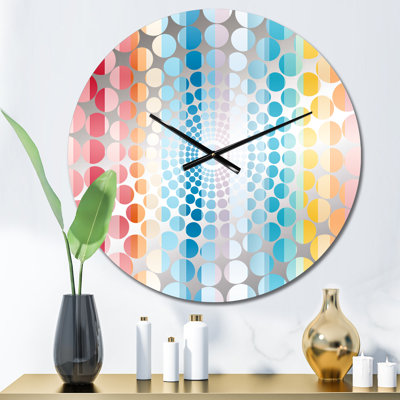 Horloge murale à rayures Rainbow