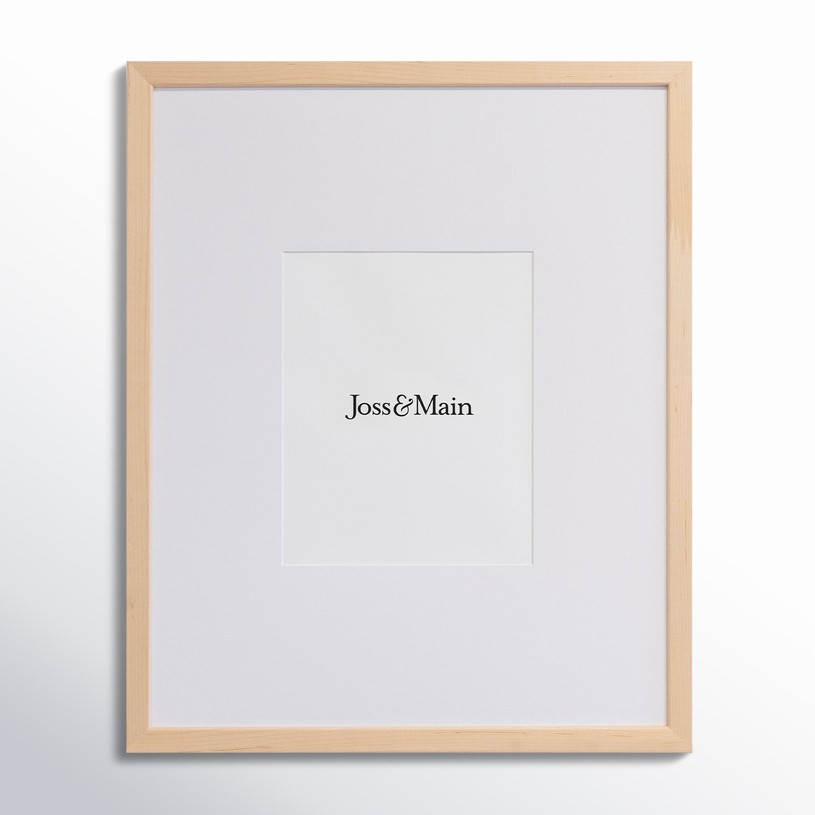 Naya Wood Beveled Picture Frame with Mat, Natural, 24" x 36"
