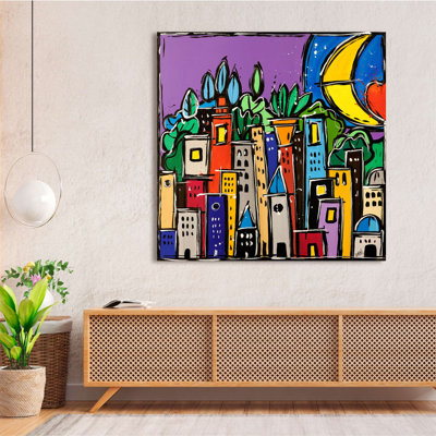 The City Of Colors by Wallas - Wrapped Canvas Print