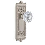 Grandeur Windsor Plate Single Dummy with Versailles Crystal Door Knob