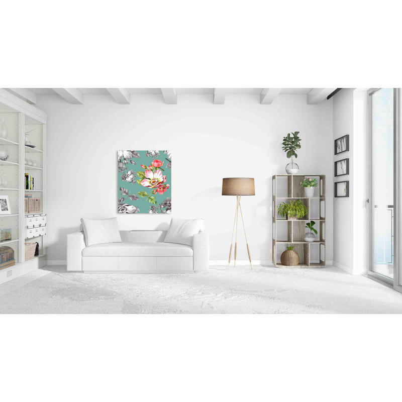 Flowers Budget - Wrapped Canvas Print, 31 cm H x 41 cm W
