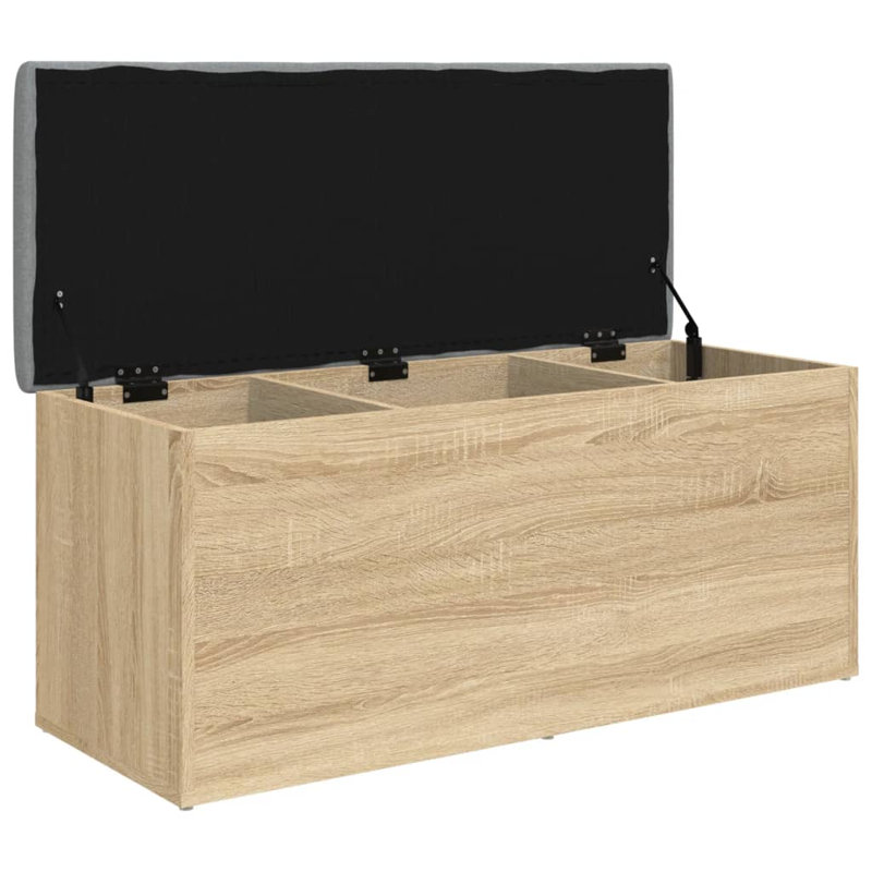 Engineered Wood Storage Bench, Sonoma Oak, 45 cm H x 102 cm L x 42 cm D