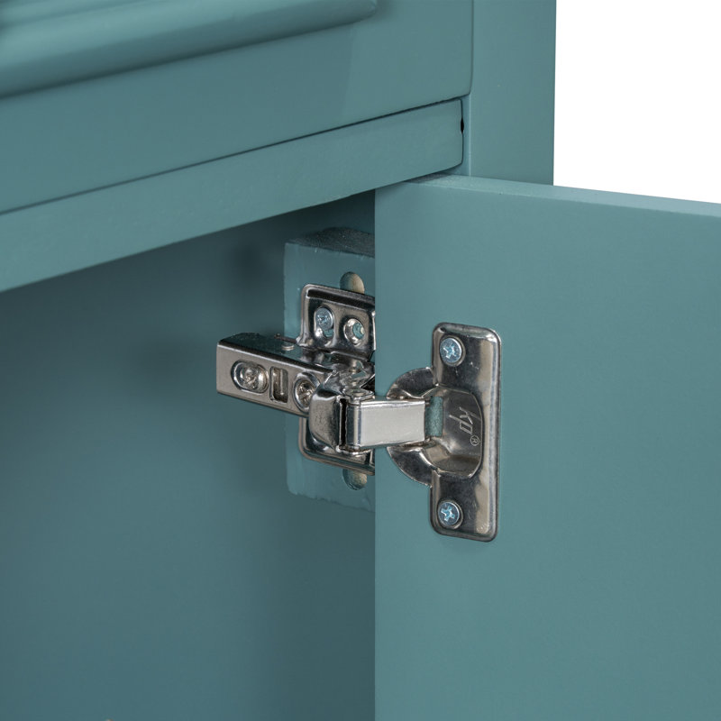 Meuble-lavabo autoportant de 20 po avec lavabo en céramique Aurelius, tablette réglable et support de rangement fixé à la porte