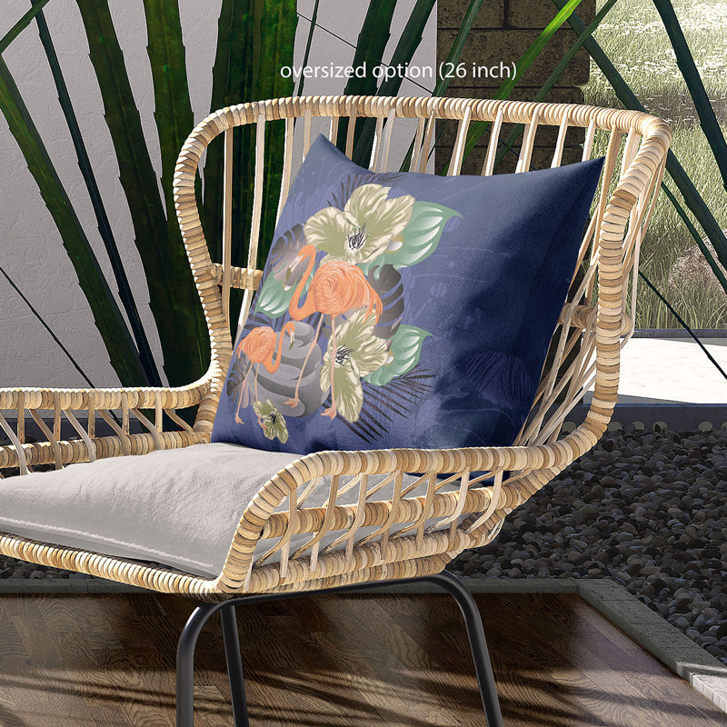 Coussin 26 x 26, Vert / noir / bleu