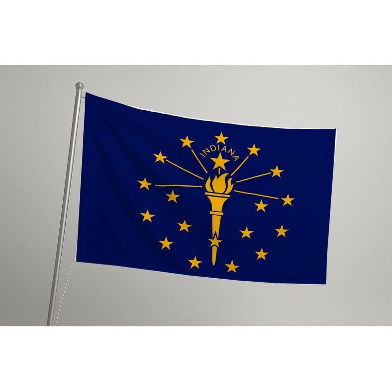 Drapeau de l'État de l'Indiana - Drapeau extérieur