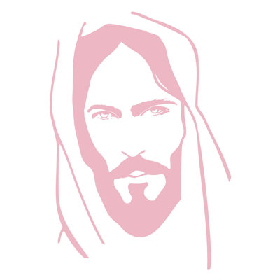 Décalcomanie murale face of jesus
