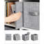 Ensemble de 6 cubes de rangement pliables - Bacs en tissu non tissé avec poignées doubles, organisateurs de placard et de tablettes, gris quenouille