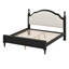 Lit plateforme en bois avec tête de lit tapissier-597356994-597356993