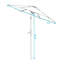 Parasol de marché 9 pi avec lumières solaires et inclinaison / manivelle - Bleu marine-1343117556