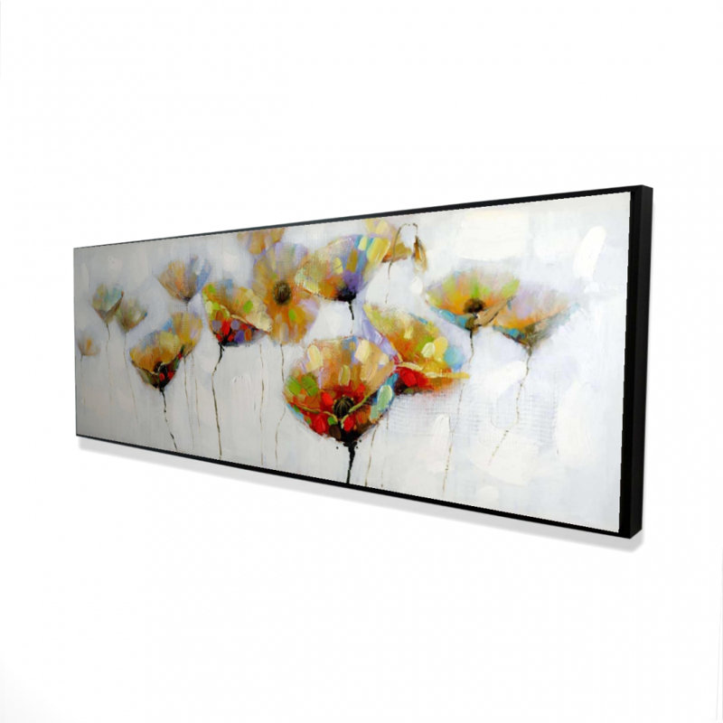 Reproduction de fleurs colorées sur toile