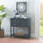 4-Drawer Wood Console Table with Shelf-1029865866