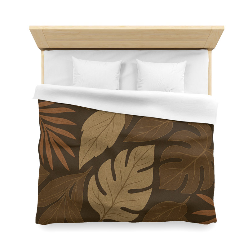Microfiber Duvet Cover Boho Style, Design 63, White, King Duvet Cover