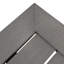 Banc moderne en aluminium gris foncé pour salle à manger extérieure - Design raffiné