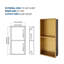 Double tablette 13 "X 25" en acier inoxydable pour niche de douche