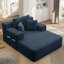 Chaise longue en velours côtelé luxueux avec 3 coussins-1752813514