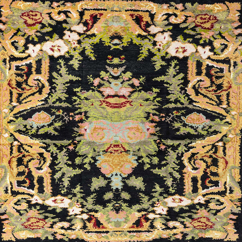 Abstract Indoor Rug, Square 7'