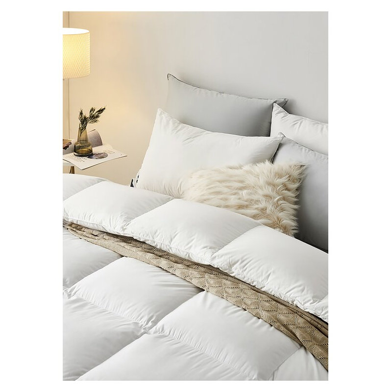 All Season Goose Feather and Down Duvet insert Cotton Shell Comforter, California King