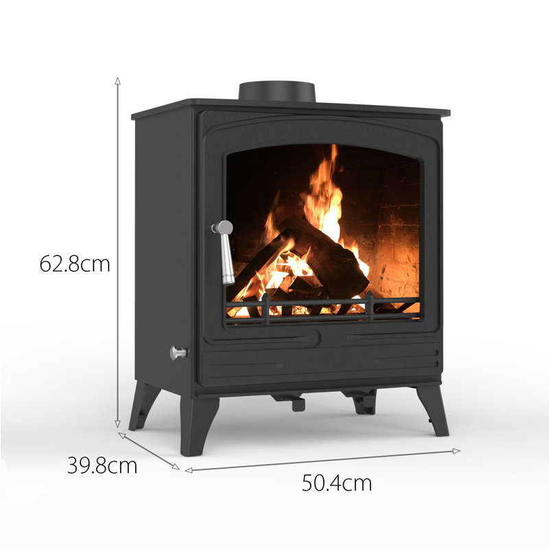 Steel Eco Multifuel Stove + Firewood Starter Kit, 62.80cm H x 50.40cm W x 39.8cm D