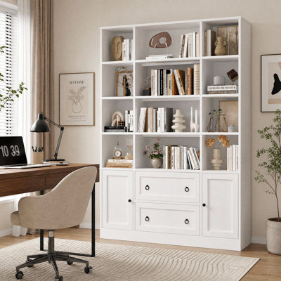 70.9" Tall Bookshelf And Bookcase, 6 Tier Floor Standing Bookcase For Home Office, Living Room