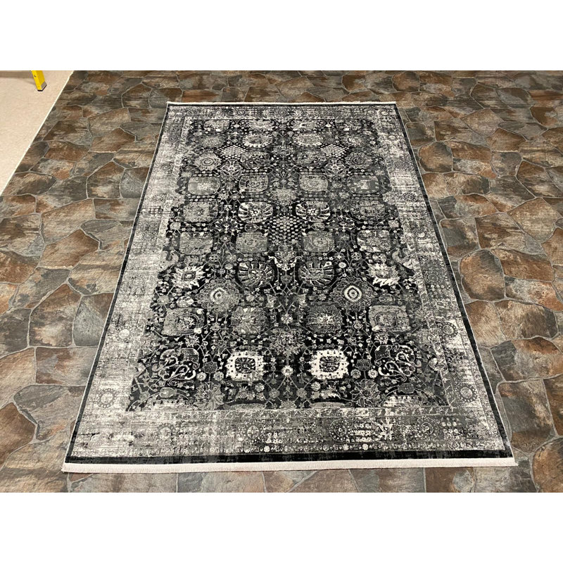 Tapis contemporain contemporain touffeté à la main 7X10, Rectangle 7 pi 9 po x 11 pi 3 po