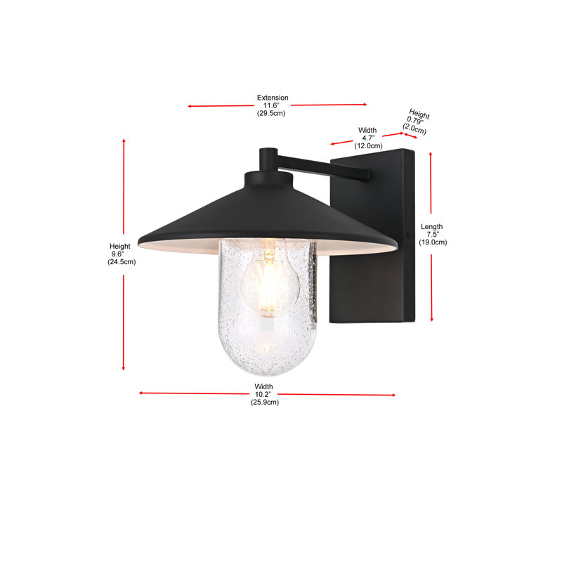 Scott Outdoor Wall Sconce in Black